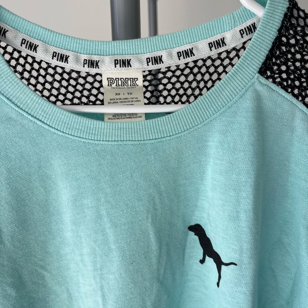 PINK Victoria's Secret Aqua and Black Top